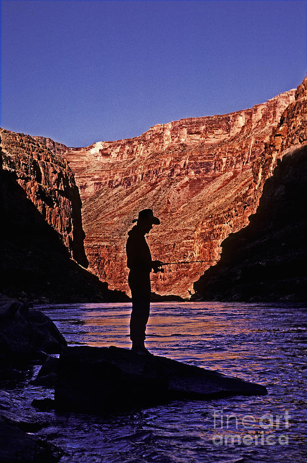 Fisherman, Colorado River Photograph by Ron Sanford