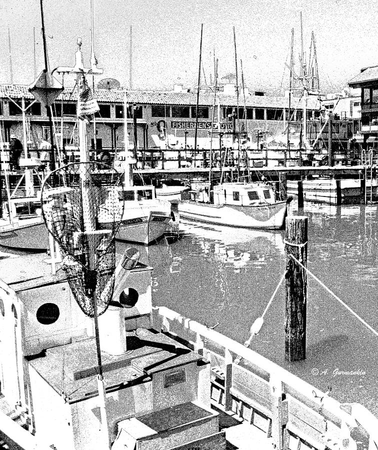 Fishermans Wharf San Francisco 1988 Digital Art by A Macarthur Gurmankin