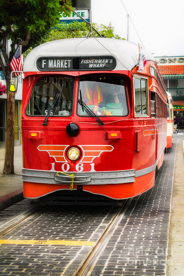 San Francisco Photograph - Fishermans Wharf Trolley by Jerry Fornarotto