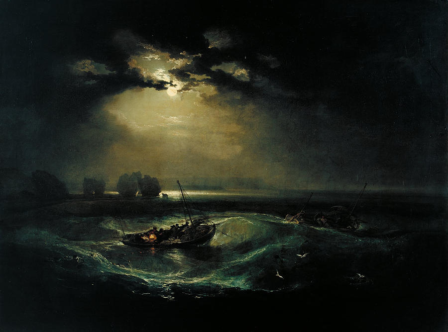 Fishermen at Sea Painting by Celestial Images