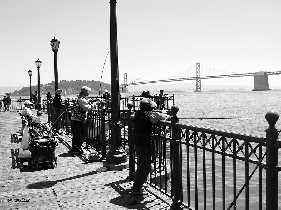San Francisco - fishing at the pier Photograph by Haleh Mahbod