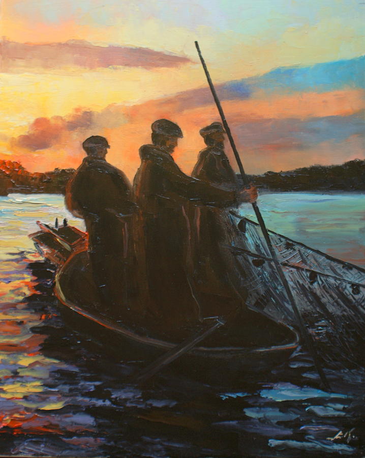 Fishermen Painting by Luke Karcz