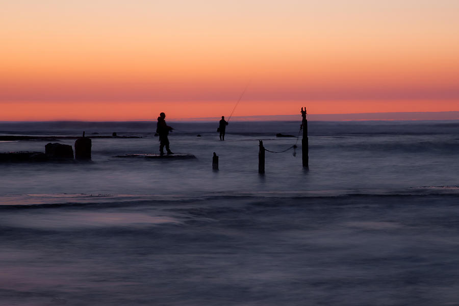 Sunset Photograph - Fishermen by Nadya Ost