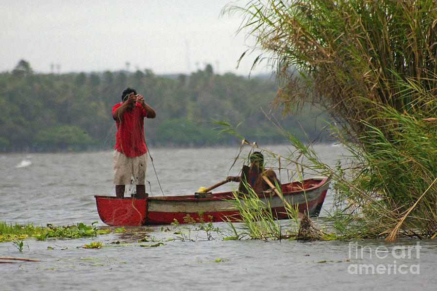 fishermen on Lake Nicaragua Photograph by Rudi Prott