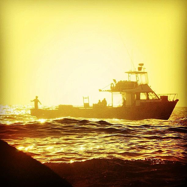 Beach Photograph - Fishermen Sunrise #whalebeach #ocean by Pauly Vella
