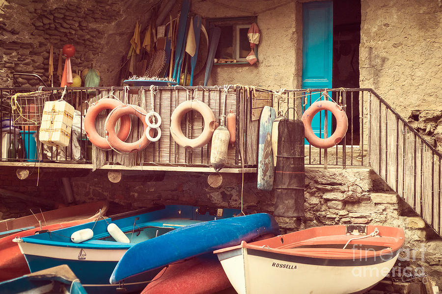 Fishermen Supplies of Riomaggiore Photograph by Prints of Italy