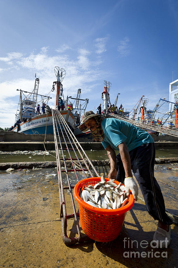 Fishermens Pier, Mahachai Photograph by John Shaw