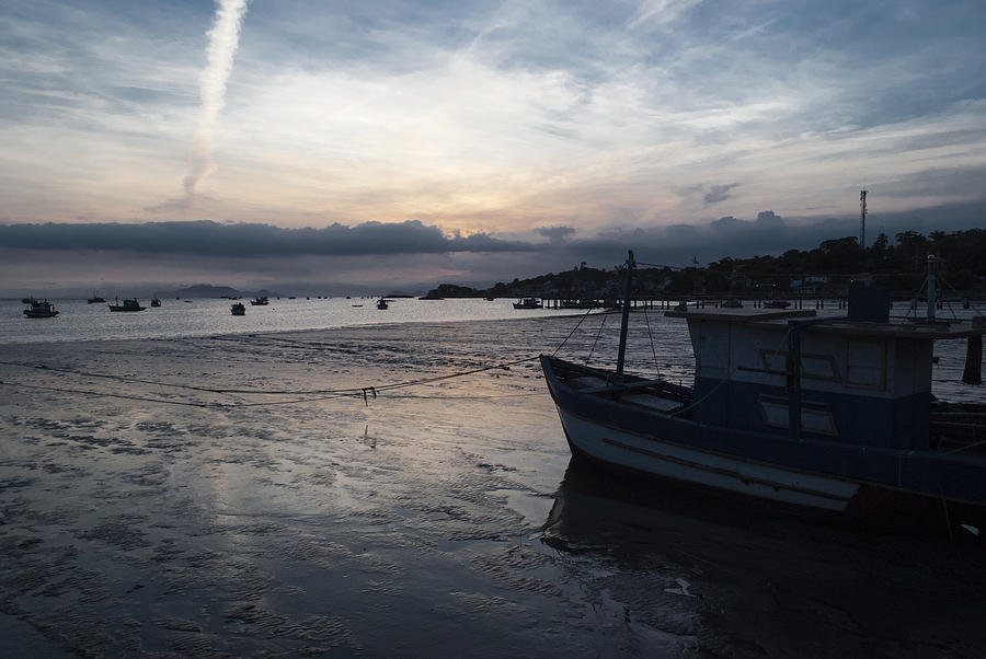 Sunset Photograph - Fishers boat by Santiago Tomas Gutiez