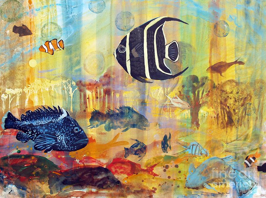 Fishes Painting by Robin Pedrero
