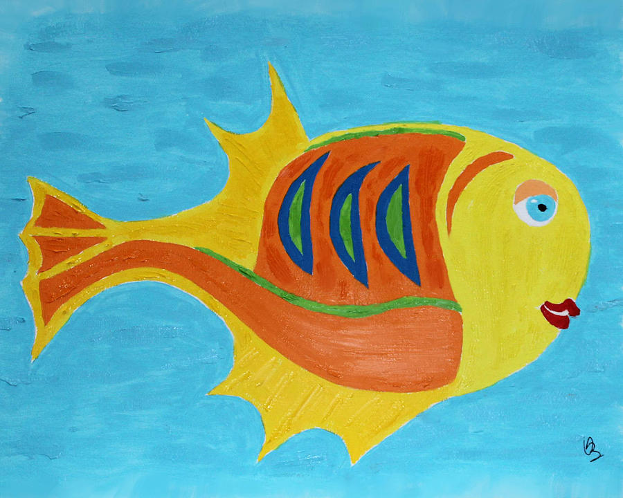Fishie Mixed Media by Deborah Boyd