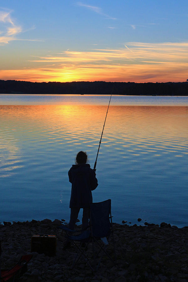 Fishing At Dusk Photograph by Lorna Rose Marie Mills DBA  Lorna Rogers Photography