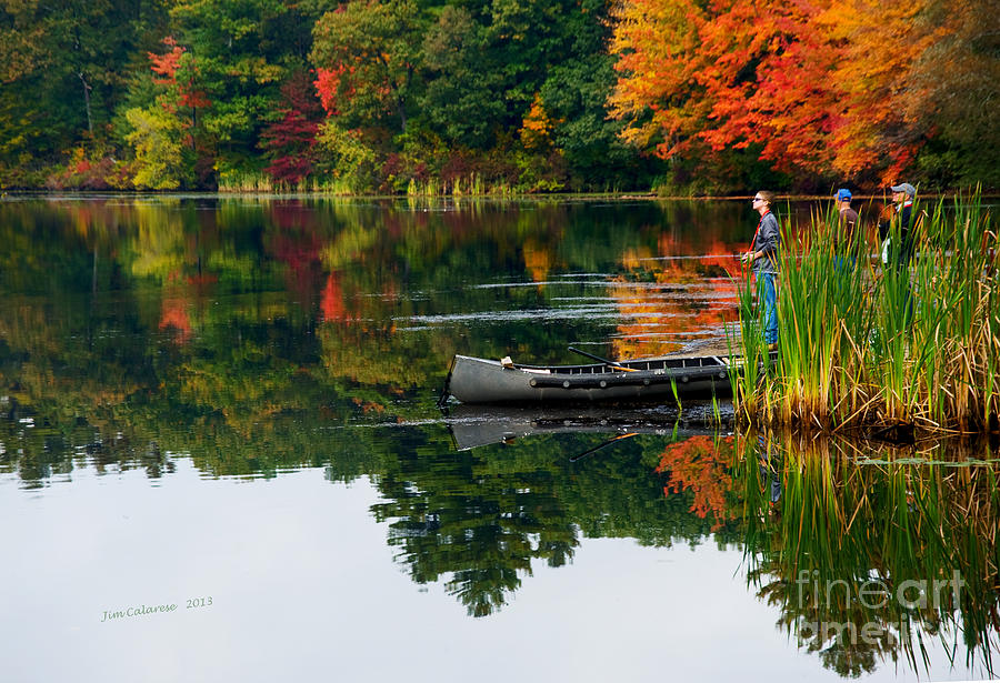 Fishing At Hopedale Pond Photograph by Jim  Calarese