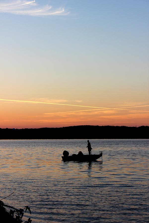 Boat Photograph - Fishing at Sunrise II by Beth Vincent