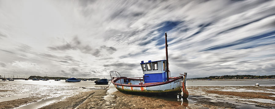 Fishing Boat at low tide by Adrian Brockwell Fishing Boat at low tide by Adrian Brockwell