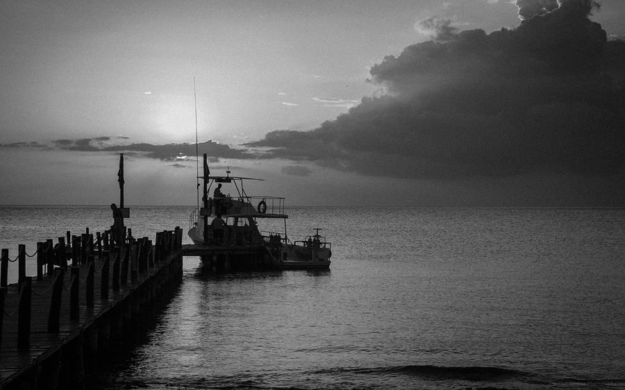 Fishing Boat In Black and White Photograph by Phil Abrams