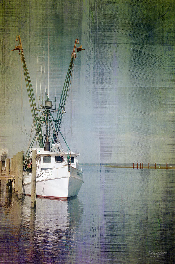 Fishing Boat in Chincoteague Photograph by Julia Springer - Fine Art