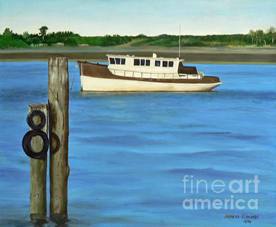 Fishing Boat Painting by Jeanette Louw