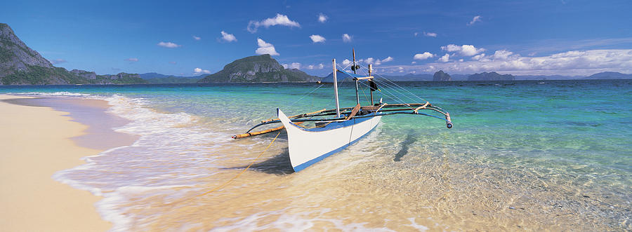 Fishing Boat Moored On The Beach Photograph by Panoramic Images