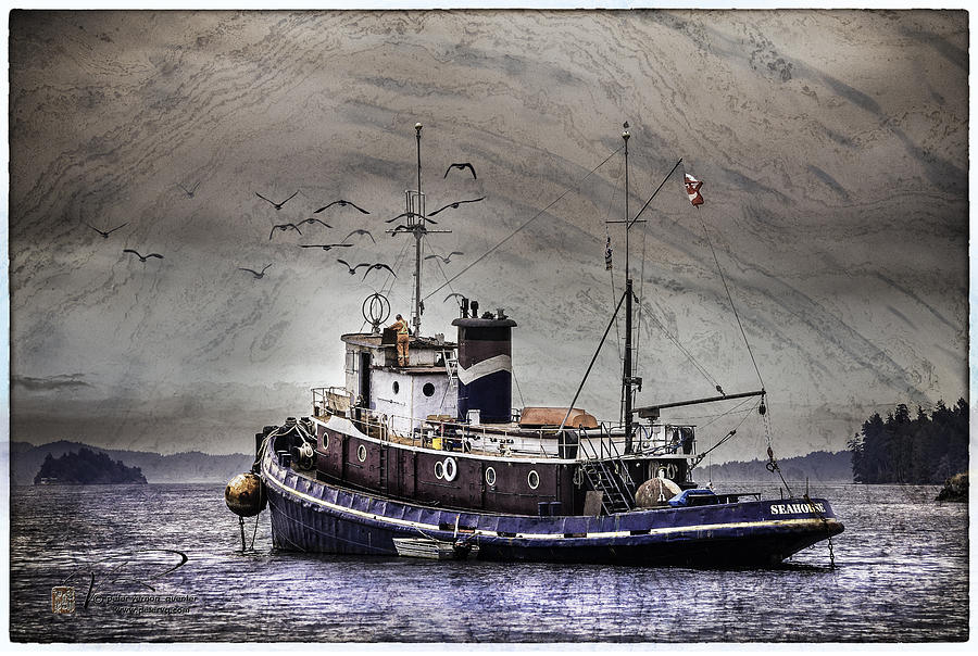 Fishing boat Mixed Media by Peter V Quenter