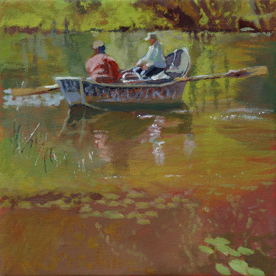 Fishing Boat Painting by Robert Bissett