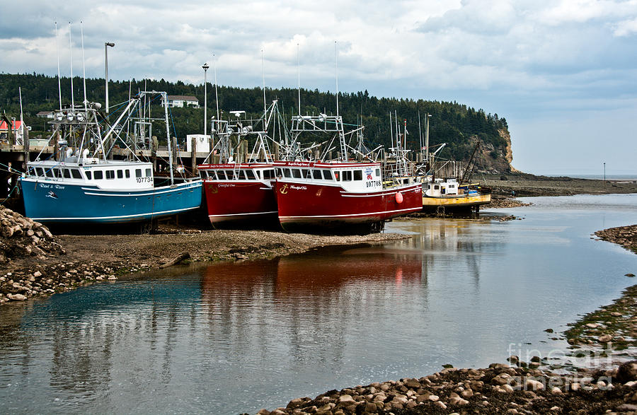 Fishing Boats At Low Tide Photograph