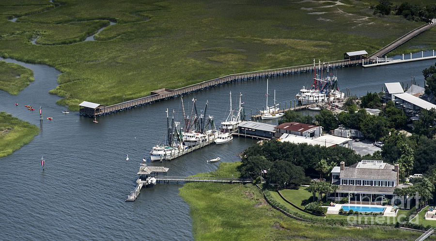 Fishing Boats in Charleston Harbor Photograph by David Oppenheimer
