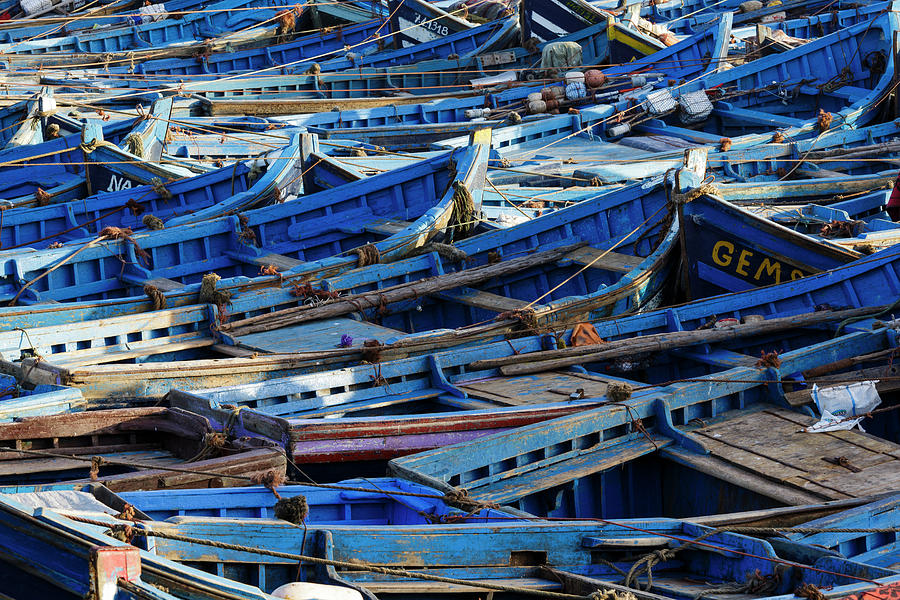 Fishing Boats In Essaouera Port Of Photograph by Gavriel Jecan