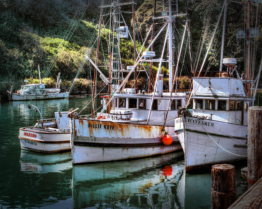 Fishing Boats In Fort Bragg Photograph by William Havle