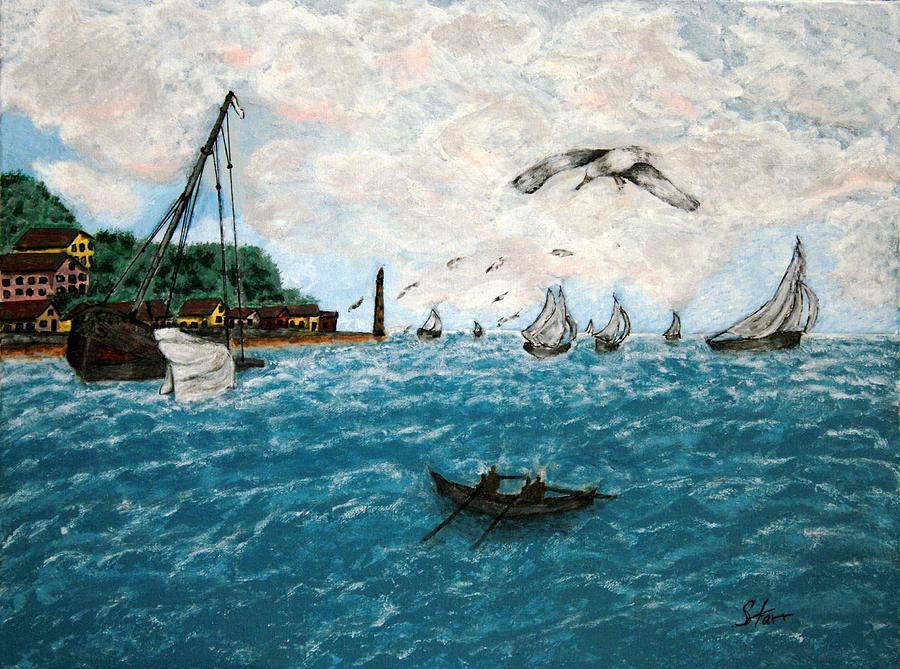 Fishing Boats In France Painting