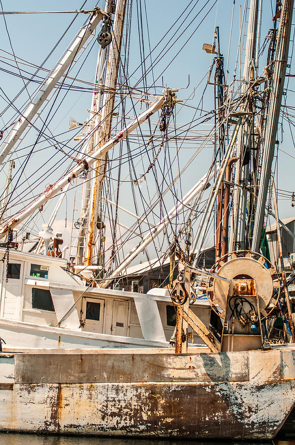 Transportation Photograph - Fishing Boats In Harbour by Alex Grichenko