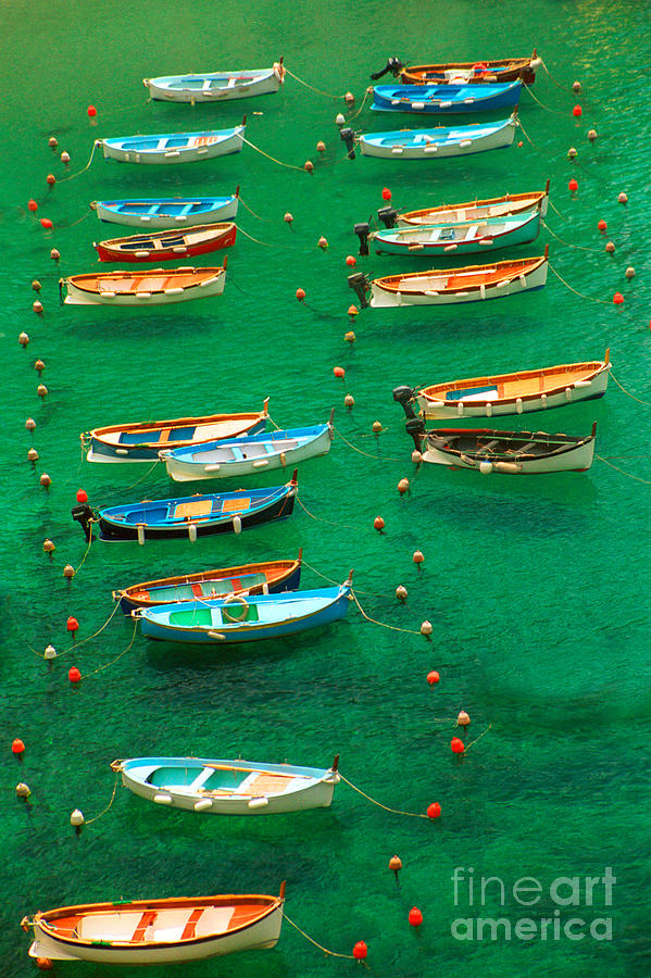 Fishing Boats in Vernazza Photograph by David Smith