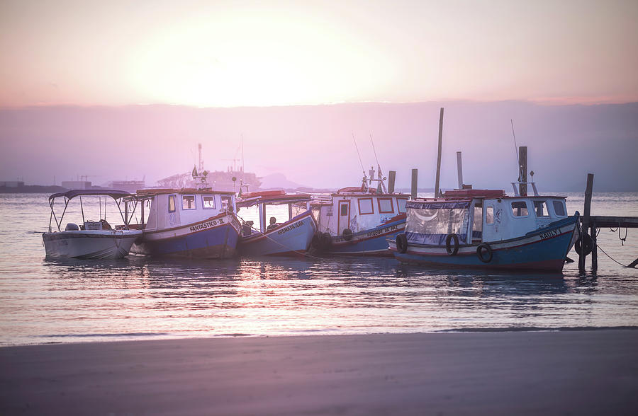 Fishing Boats Photograph by Ktsdesign/science Photo Library