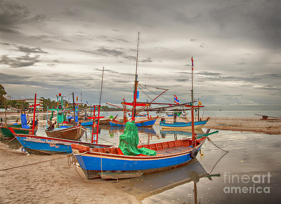 Fishing boats on the beach Photograph by Sophie McAulay