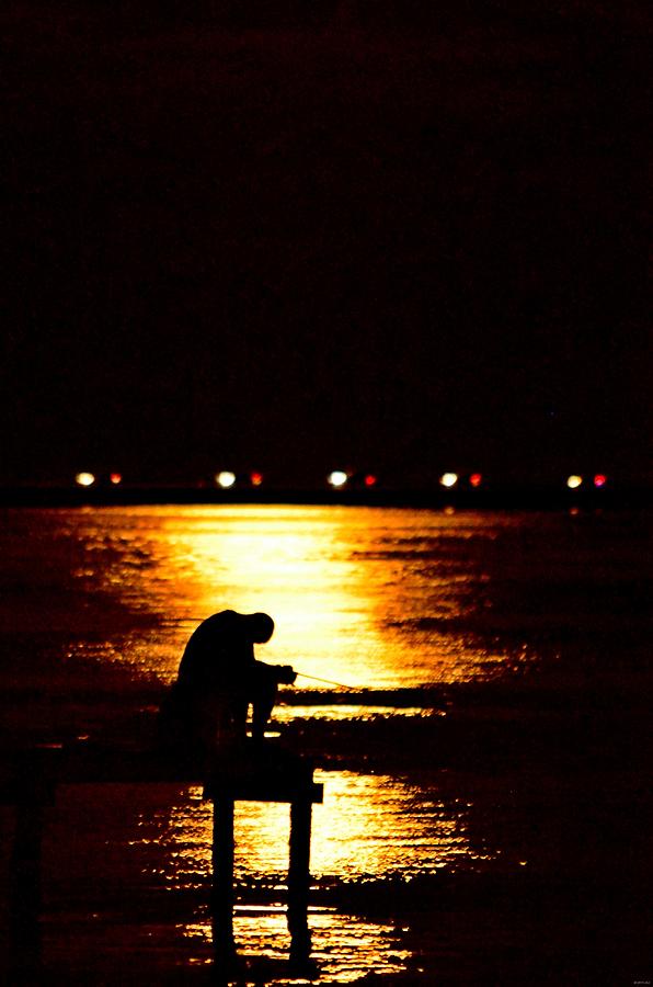 Fishing by Moonlight14 Photograph by Jeff at JSJ Photography