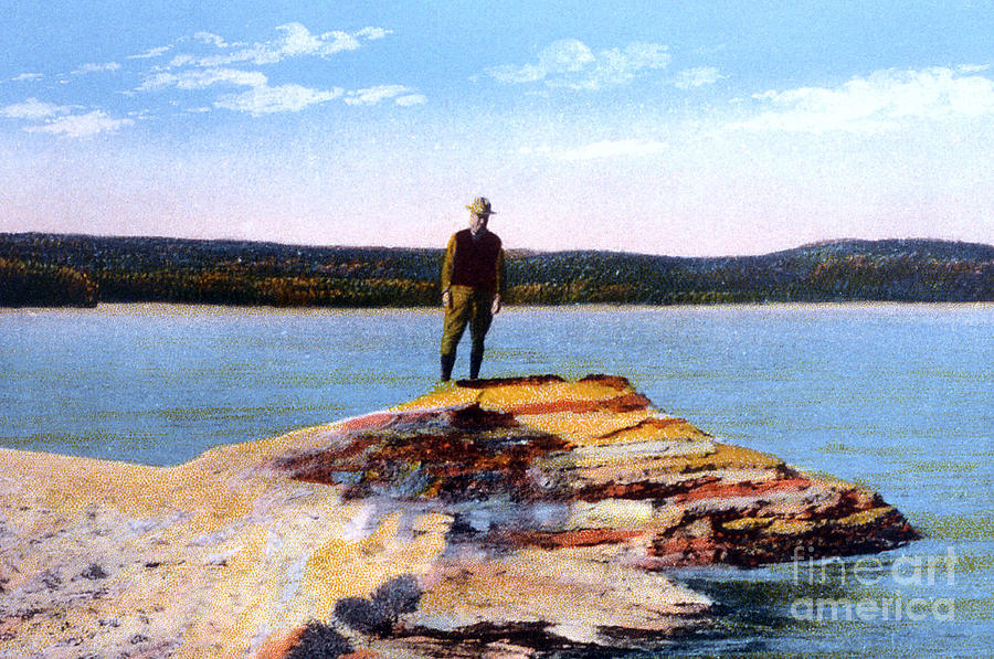 Fishing Cone Yellowstone Np 1928 by NPS Photo Asahel Curtis