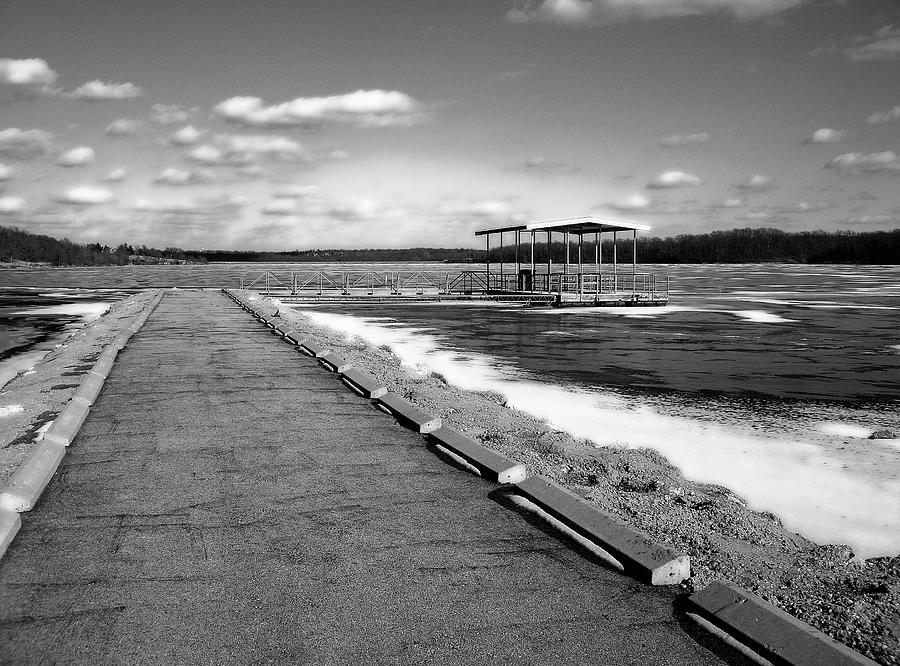 Fishing Dock in Winter 1 Photograph by Ellen Tully