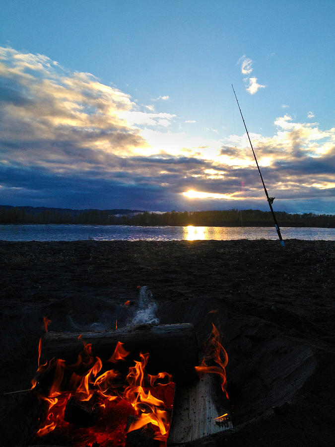 Fishing Fire Photograph