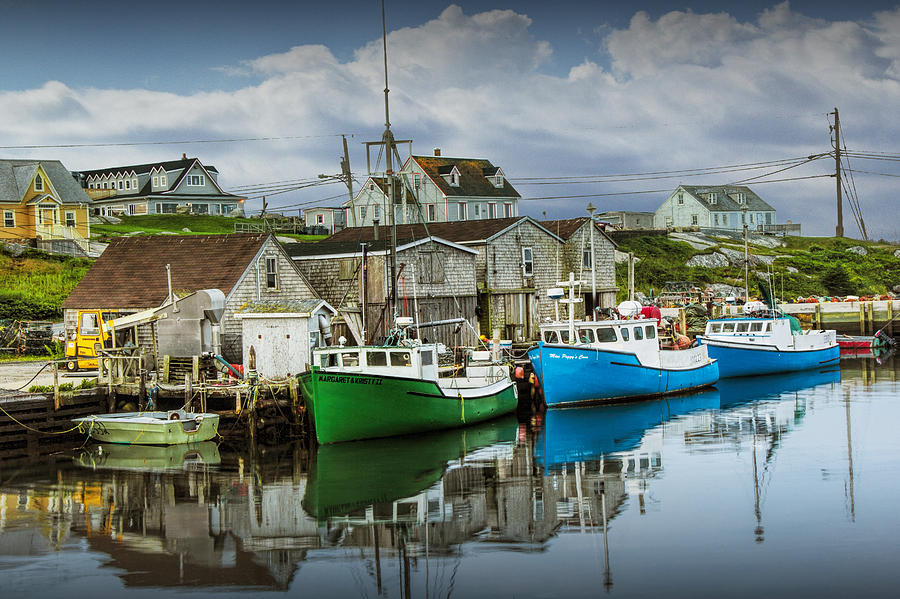 Fishing Fleet in the Harbor Photograph by Randall Nyhof