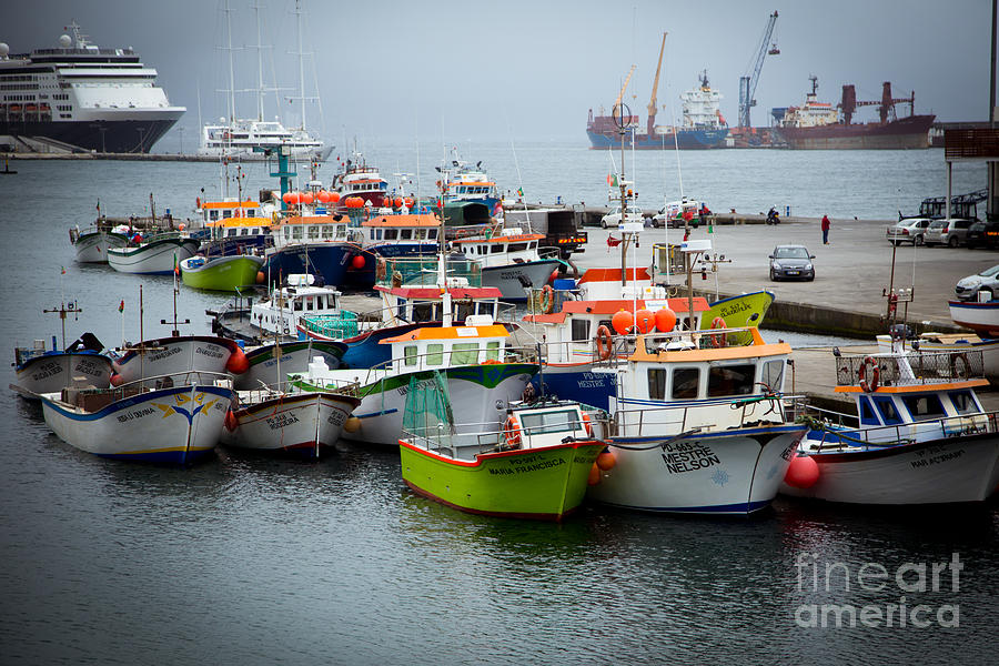 Boat Photograph - Fishing Fleet of the Azores by Rene Triay FineArt Photos