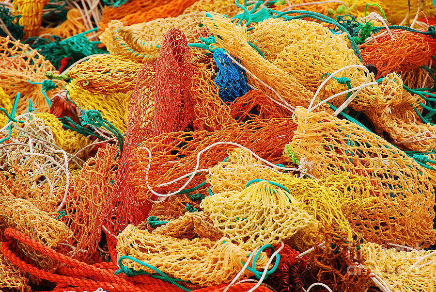 Fishing Float Nets Photograph by Mary Carol Story