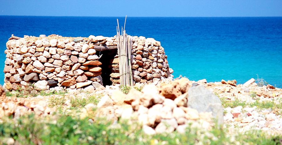 Cottage Photograph - Fishing house in Socotra by Muneer Binwaber