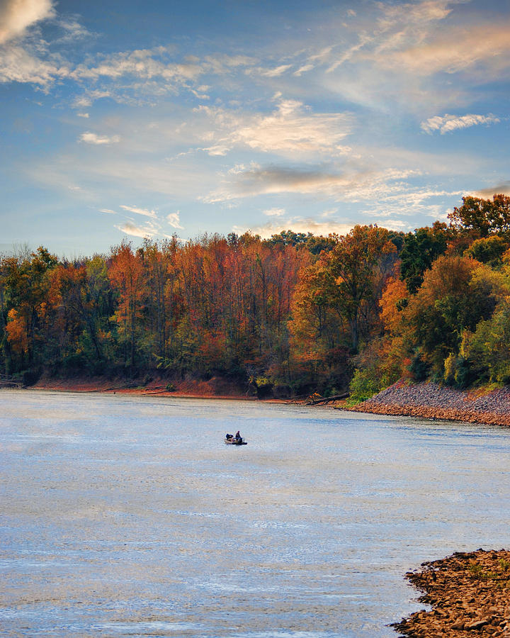 Fishing In Autumn River Scene Photograph By Jai Johnson Fine Art