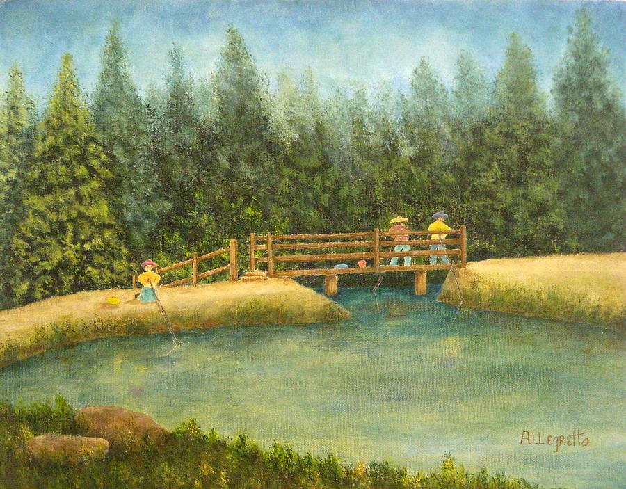 Fishing In New England Painting by Pamela Allegretto