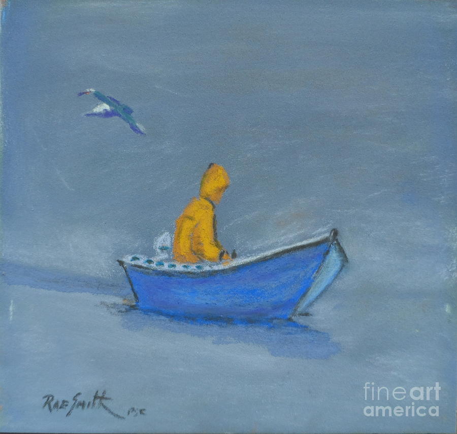 Fishing in the Fog Pastel by Rae  Smith PSC