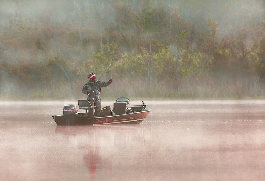Nature Photograph - Fishing in the Mist by Marcia Colelli