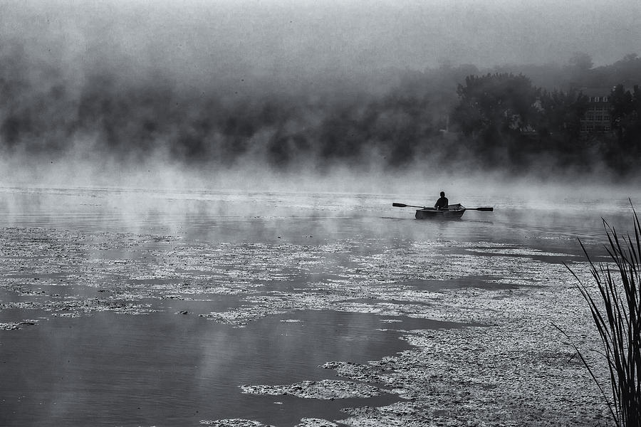 Fishing In The Mist Photograph by Tom Singleton
