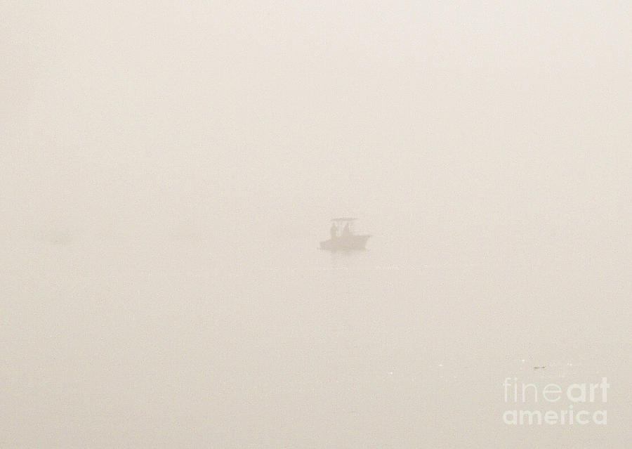 Fishing In The Ultimate Fog Photograph by John Telfer