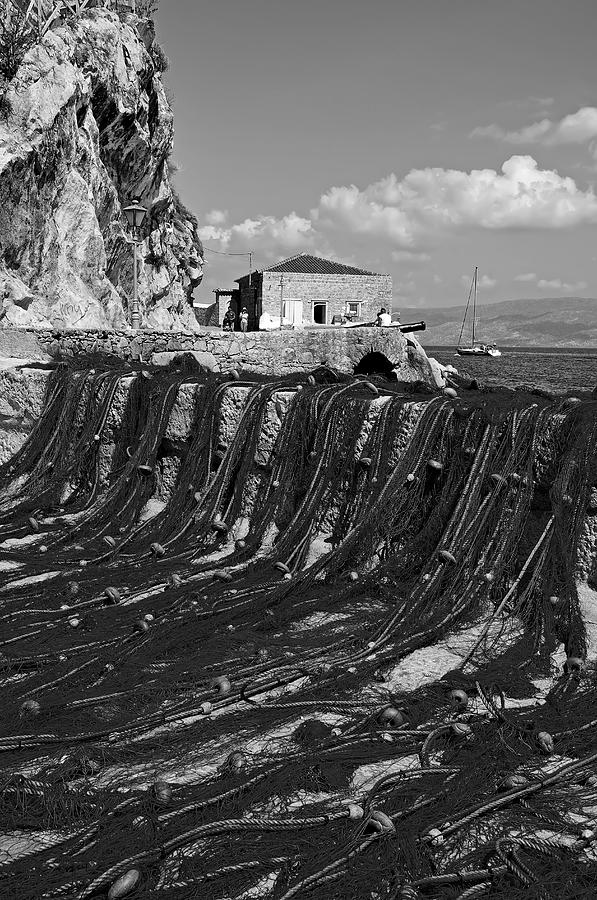 Fishing nets in Hydra town Photograph by George Atsametakis