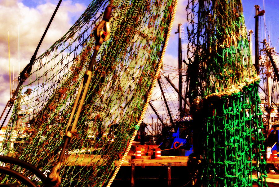 Fishing Boat and FIshing Nets Photograph by Marysue Ryan
