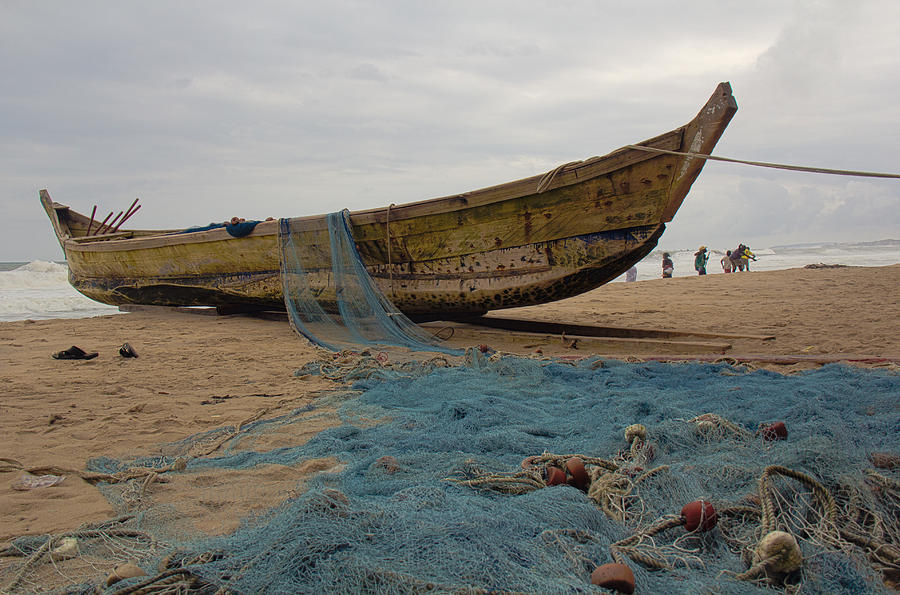 Fishing Nets on the Beach Photograph by Kendal Brenneman - Fine
